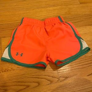 Under armour-girls athletic shorts